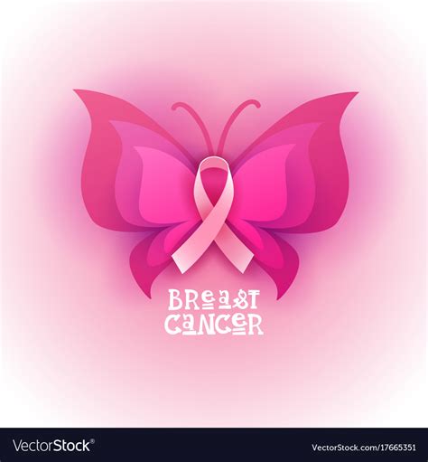 Pink Ribbon Butterfly Images