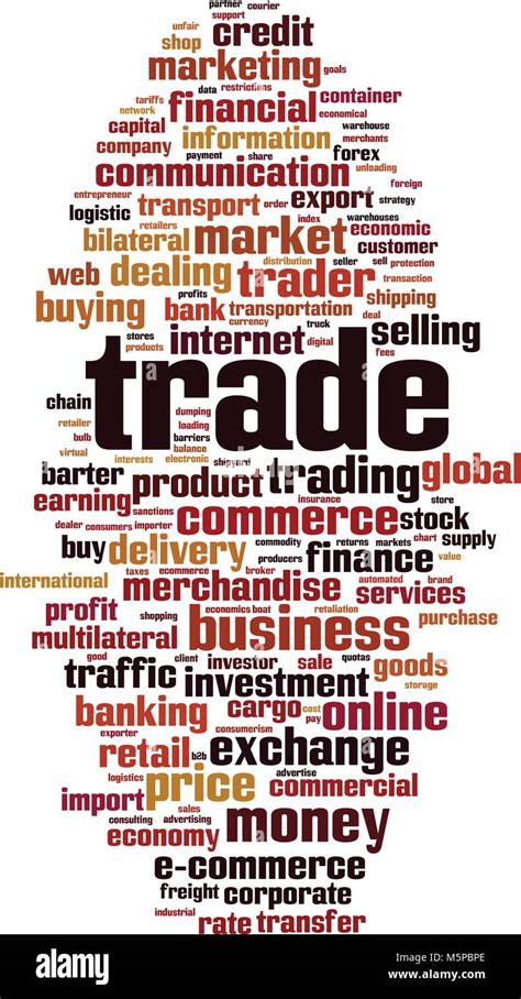 Trade Word Cloud Concept Vector Illustration Stock Vector Image And Art