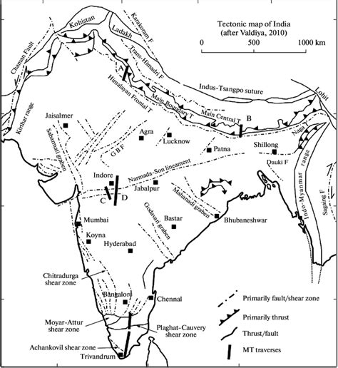 Simplified Tectonic Map Of India Modified From 102 Along With