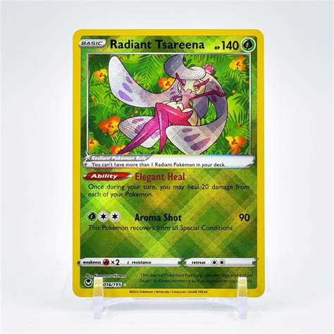 Radiant Tsareena 016 195 Silver Tempest SHINY Holo Rare Pokemon NM