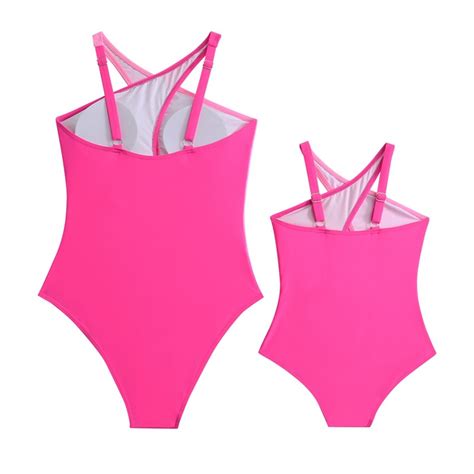 Mommy And Me Vibrant Duo Tone One Piece Swimsuit With Ring Accent Famil