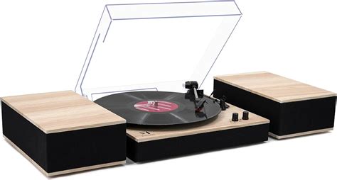 Amazon Mpk Bluetooth Record Player Turntable Hifi System With