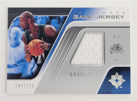 Lot Detail Kevin Garnett Upper Deck Game Used Jersey Card LE 143 175