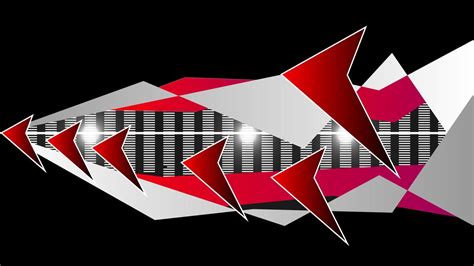 Glowing Black And White Sound Wave In Sticker Stripes For Car Or Truck