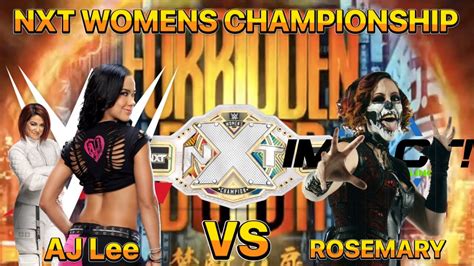 Aj Lee Vs Rosemary Nxt Womens Championship Match Wwe K