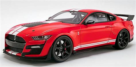 Ford Mustang Shelby Gt500 2020 Red With White Stripes Riverina Model Cars Plus