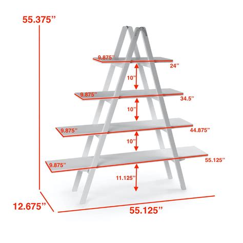 Item 17806: 4 Tier Wooden A-Frame Display Shelf - Natural - Tripar ...