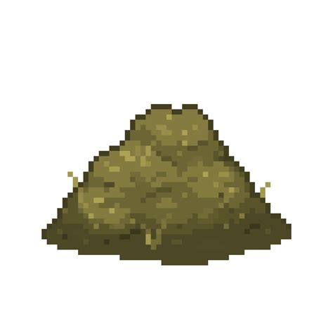 An 8 Bit Retro Styled Pixel Art Illustration Of A Pile Of Sandy Dirt