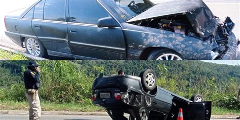 Batida entre carros deixa homem ferido na BR 146 entre Poços de Caldas