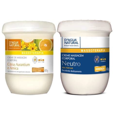 Kit Creme Massagem Citrus Aurantium E Creme Neutro G Dagua Natural