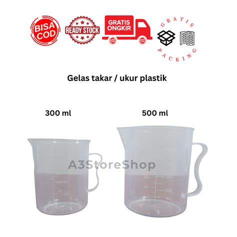 Jual Gelas Ukur Takaran Plastik Takar Liter Measuring Cup Cod Shopee