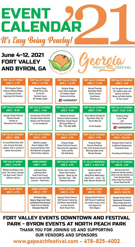 2021 Festival Events | Georgia Peach Festival