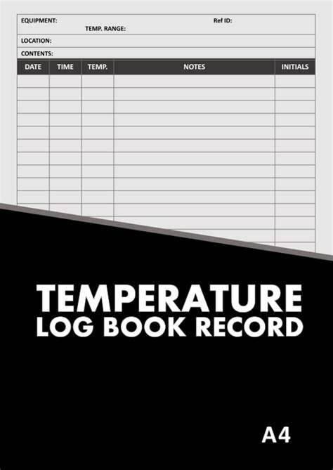 Mua Temperature Log Book Record Food Hygiene Safety Temperature Log