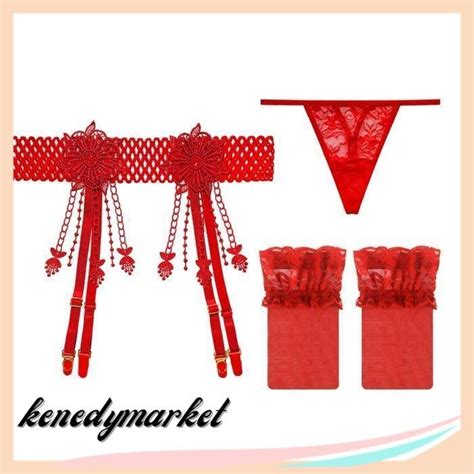 Sexy Lingerie Open Crotch G String Lace Lingerie Set Stocking T Good Shopee Malaysia