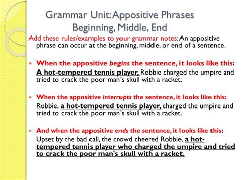 Ppt Identify The Appositive Or Appositive Phrase In The Sentences