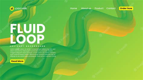 Premium Vector Fluid Loop Gradient Abstract Background Landing Page