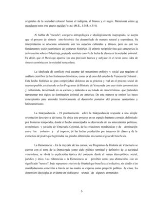 La enseñanza de la historia de venezuela PDF