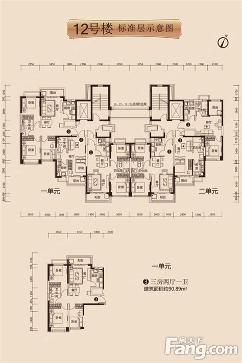 小区单元楼平面图多层平面单元平面图单元楼平面图第2页大山谷图库