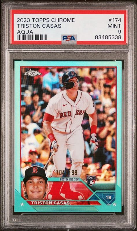 2023 TOPPS CHROME 174 TRISTON CASAS AQUA PSA 9 EBay