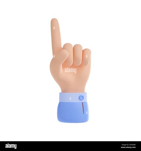 Hand Gesture With Pointer Finger Raised Up Icon Of Attention Warning