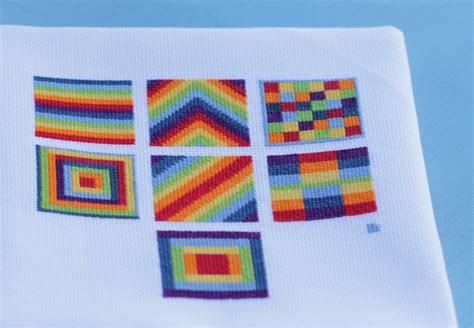 Cross Stitch Rainbow Block The Crafty Mummy