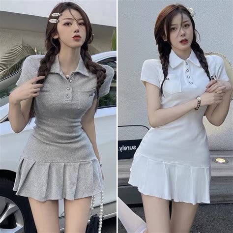 đầm polo dáng xòe xếp ly cực xinh đầm dự tiệc sinh nhật đầm hot trend t Shopee Việt Nam
