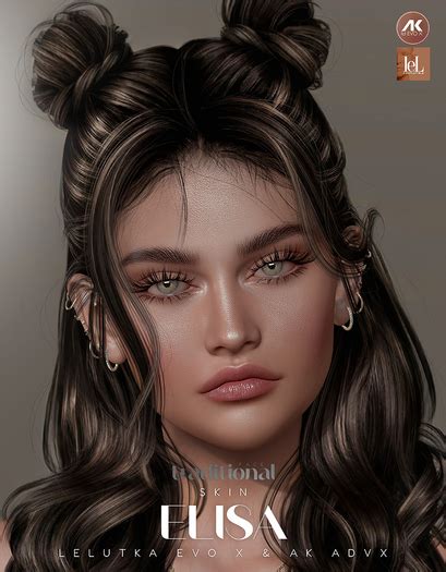 Second Life Marketplace Traditional Elisa Velour Skin Cloud Lelutka Evo X