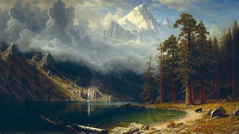 Sfondi X Px Albert Opera D Arte Bierstadt Nuvole Foresta