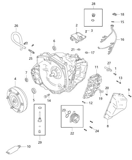 Transmission Serviceable Parts 2019 Jeep Compass