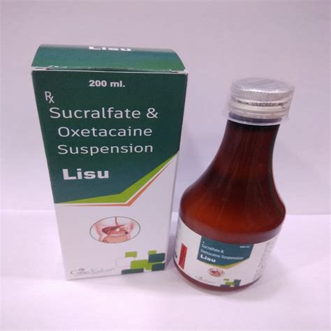 Sucralfate And Oxetacaine Lisu Suspension Cure Kelvin Packaging Size