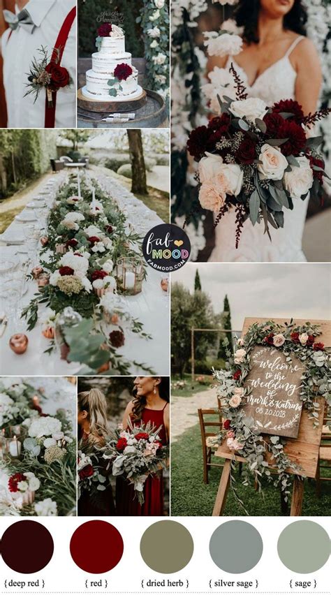 Burgundy And Sage Green Wedding Colors Kendall Katz