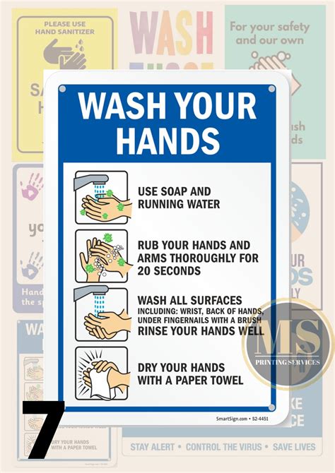 Sanitize Hands Wash Your Hands Signage Laminated A4 Size Lazada PH