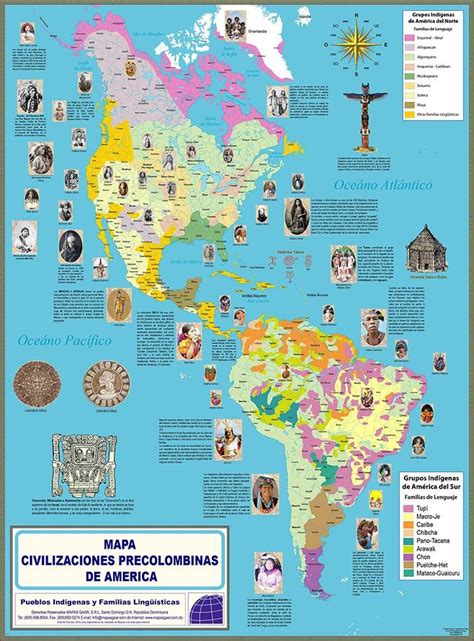 Mapa Civilizaciones Precolombinas De América Geografia Mondo Mappa