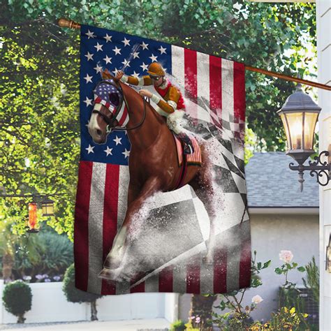 Horse Racing American Flag BNN168F - Flagwix