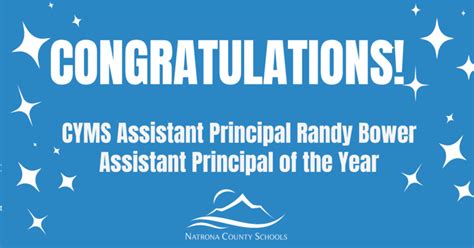 Cyms Assistant Principal Randy Bowers Exceptional Leadership Honored With Statewide Award