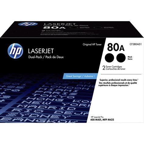 Hp 80a Cf280ad1 Original Laser Toner Cartridge Black 2 Carton