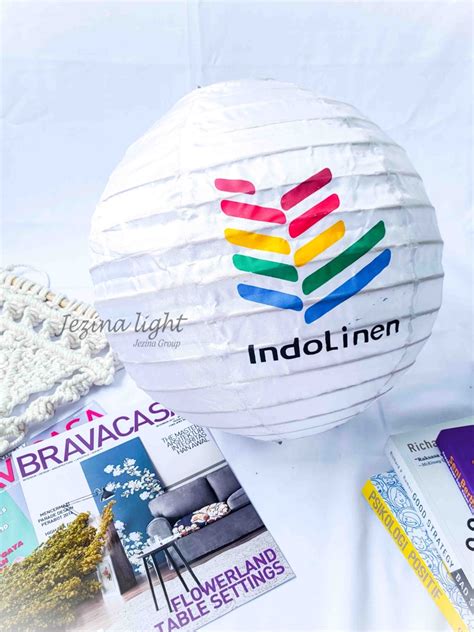 Lampion Gantung Bulat Branding JEZINA LIGHT Produsen Lampion