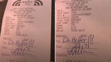 Tiktok User Refuses To Tip And Tells Waitress To ‘do Better Sparking