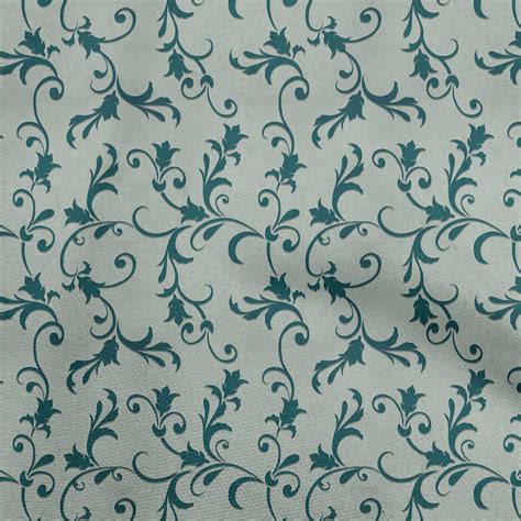 Oneoone Georgette Viscose Dusty Teal Green Fabric Asian Baroque Diy