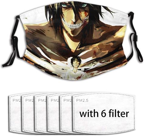 Attack On Titan Eren Yeager Face Mask Windproof Adjustable Breathable