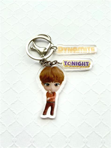 BTS Tinytan Dynamite Keychain Etsy