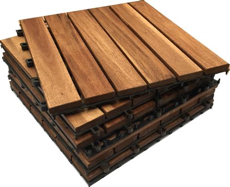 Interbuild Caillebotis Exterieur De Sol En Bois D Acacia Pour Terrasse