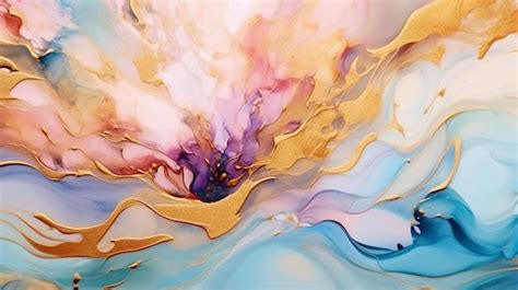 Premium Ai Image Natural Luxury Abstract Fluid Art Painting In