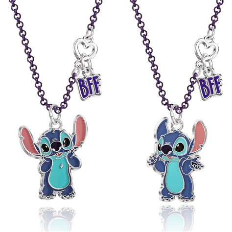 Disney Lilo Stitch Girls BFF Necklace Set Of 2 Best Friends