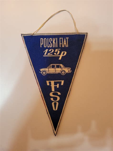 Proporczyk Polski FIAT 125p FSO Szczecin Licytacja Na Allegro Lokalnie