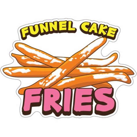 Signmission 12 In Funnel Cake Fries Decal Concession Stand Food Truck