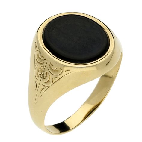 Mens Ct Yellow Gold Signet Ring Miltons Diamonds