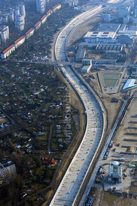 Luftbild Berlin Baustellen Zum Neubau Der Verl Ngerung Der