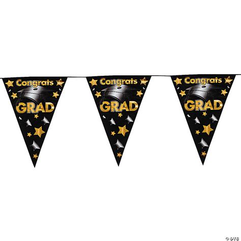 Congrats Grad Plastic Pennant Banner