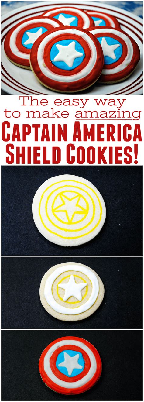 Easy Captain America Shield Cookies The Cookies And The Icing Recipes